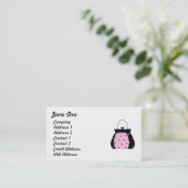 Feminine Pink Business Cards Visitenkarte (Stehend Vorderseite)