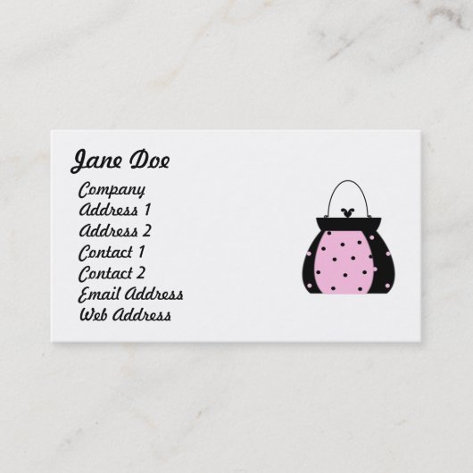 Feminine Pink Business Cards Visitenkarte (Vorderseite)