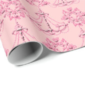 Feminine Pink Chandelier Geschenk Wrap Wrapping Pa Geschenkpapier (Rolleneckpunkt)