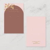 Feminine Pink + Clay Arch Earring Display Visitenkarte (Vorne/Hinten)