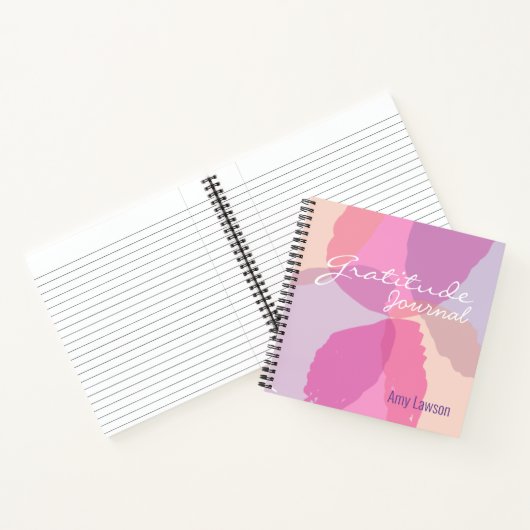 Feminine Pink Dankeszeitschrift Notizblock (Innenseite)