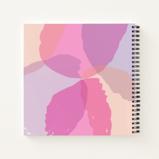 Feminine Pink Dankeszeitschrift Notizblock (Rückseite)