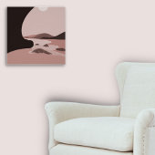 Feminine Pink Digital Art Beach Seascape Poster