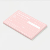 Feminine Pink Financial Manifestation Blank Karo Post-it Klebezettel (angewinkelt)