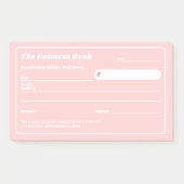 Feminine Pink Financial Manifestation Blank Karo Post-it Klebezettel (Vorderseite)
