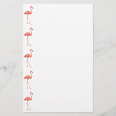 Feminine Pink Flamingo Muster Briefpapier (Vorderseite)
