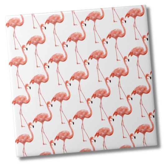 Feminine Pink Flamingo Muster Fliese