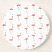 Feminine Pink Flamingo Muster Getränkeuntersetzer (Vorne)