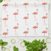 Feminine Pink Flamingo Muster Handtuch (Gefaltet)