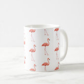 Feminine Pink Flamingo Muster Kaffeetasse (VorderseiteRechts)