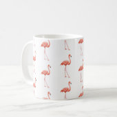 Feminine Pink Flamingo Muster Kaffeetasse (Vorderseite Links)
