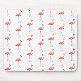 Feminine Pink Flamingo Muster Mousepad