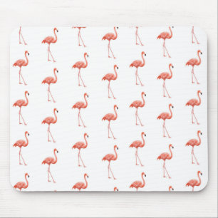 Feminine Pink Flamingo Muster Mousepad