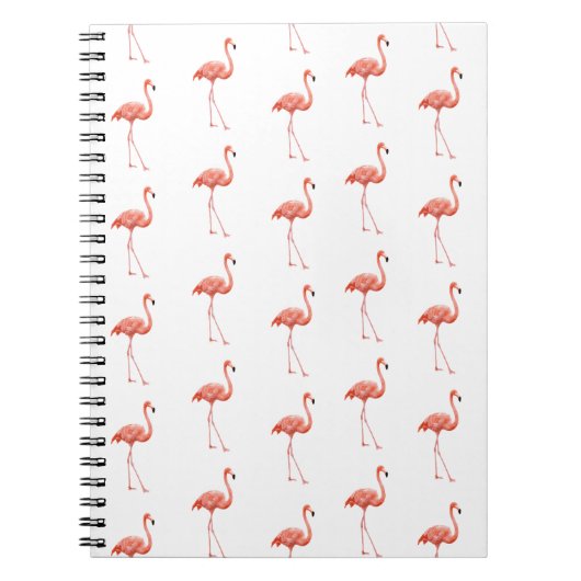Feminine Pink Flamingo Muster Notizblock (Vorderseite)