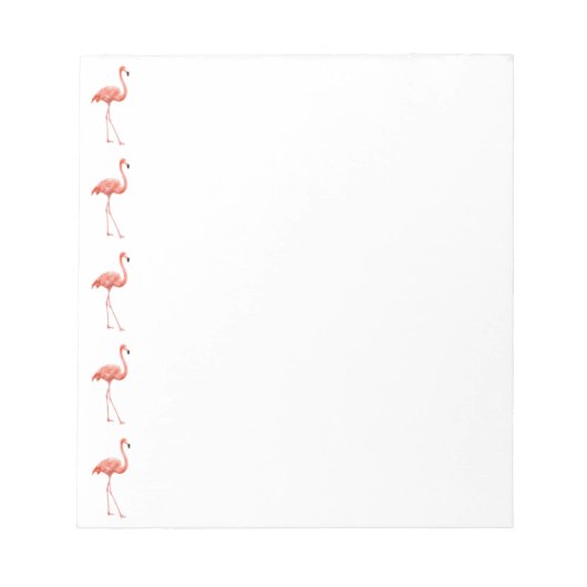 Feminine Pink Flamingo Muster Notizblock (Vorderseite)