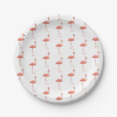 Feminine Pink Flamingo Muster Pappteller (Vorderseite)