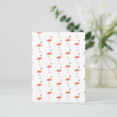 Feminine Pink Flamingo Muster Postkarte (Stehend Vorderseite)
