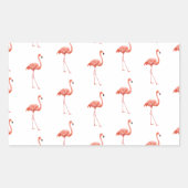 Feminine Pink Flamingo Muster Rechteckiger Aufkleber (Vorderseite)