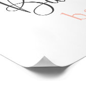 Feminine Pink Floral Baby in Bloom Baby Dusche Poster (Ecke)