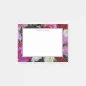 Feminine Pink Floral Post-it Klebezettel (Vorderseite)