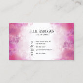 Feminine Pink Marmor schwimmende Tinte Visitenkart Visitenkarte (Rückseite)