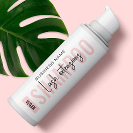 Feminine Pink Modern Lash Shampoo Wrapper Rechteckiger Aufkleber