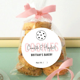 Feminine Pink Moderne Script Cookies Aroma Name Runder Aufkleber