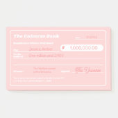 Feminine Pink Money Manifestation Blank Karo Post-it Klebezettel (Vorderseite)