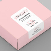 Feminine Pink Monogram Business Danke Box Siegel