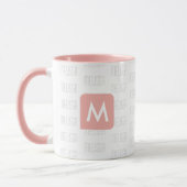 Feminine Pink Monogram Tasse für sie (Links)
