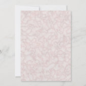 Feminine Pink Roses 90. Geburtstagsparty Einladung (Rückseite)