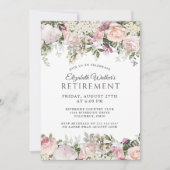 Feminine Pink Roses Blumenzellenfeier Einladung (Vorderseite)