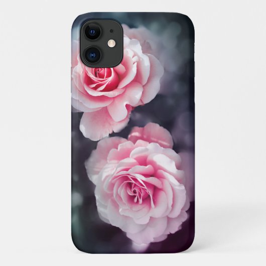 Feminine Pink Roses Foto Case-Mate iPhone Hülle (Rückseite)
