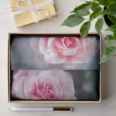Feminine Pink Roses Foto Seidenpapier (Geschenk)