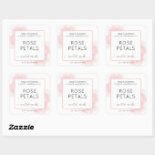 Feminine Pink Watercolor Script Schriftart Candles Quadratischer Aufkleber (Blatt)