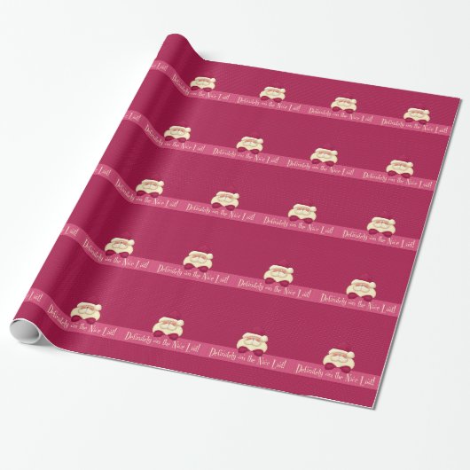 Feminine Pink Weihnachten Weihnachtsliste Geschenkpapier (Ungerollt)