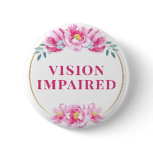 Feminine Pink Wild Rose Floral Vision Impaired