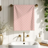 Feminine Plaid Towel Elegant Rose Gold Accent Badhandtuch Set