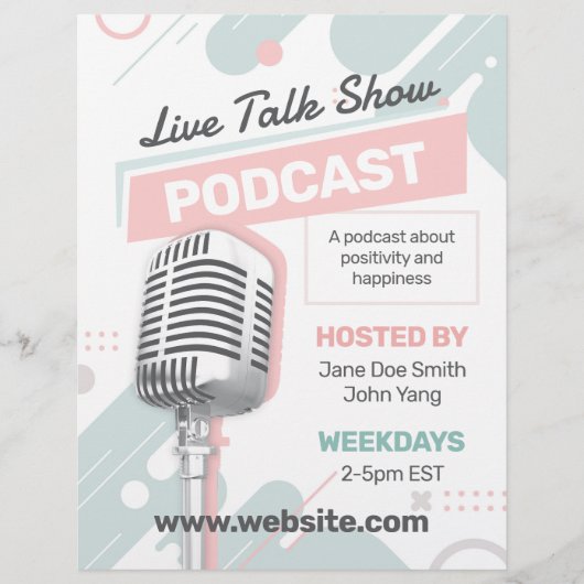 Feminine Podcast Talk Show Flyer (Vorne)