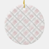 Feminine Pretty Blush Pink Flowers Christmas Keramik Ornament (Hinten)