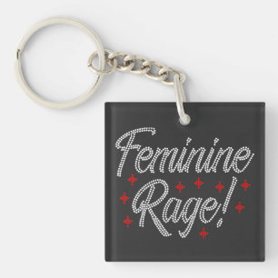 Feminine Rage Kristall Design Schlüsselanhänger