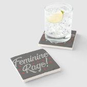 Feminine Rage Kristall Design Steinuntersetzer (Seitenansicht)