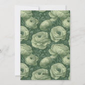 Feminine Ranunculus Aesthetic Birthday Einladung (Rückseite)