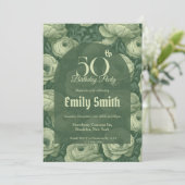 Feminine Ranunculus Aesthetic Birthday Einladung (Stehend Vorderseite)