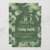 Feminine Ranunculus Aesthetic Birthday Einladung (Vorne/Hinten)