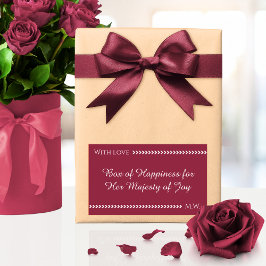 Feminine Romantic Gift Wrap Rechteckiger Aufkleber