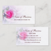 Feminine Rosa Blume Elegante Visitenkarte (Vorne/Hinten)
