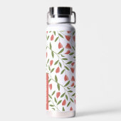 Feminine Rosa Blüten Blumengebirge Trinkflasche (Rückseite)