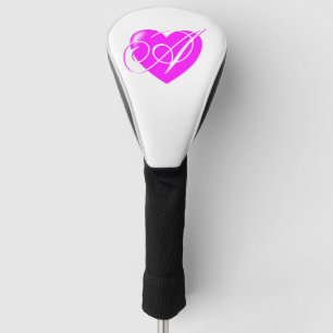 Feminine rosa Herzklopfen Golf Headcover