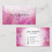 Feminine Rosa Marmor schwimmende Tinte Visitenkarte (Vorne/Hinten)